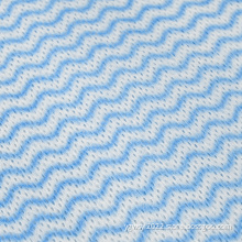 Blue wave printed nonwoven fabric as kitchen rag